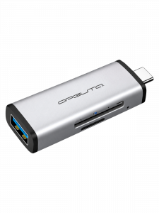 Картридер универсальный, переходник Type-C, USB для карт памяти MICRO SD, SD Орбита OT-PCR14